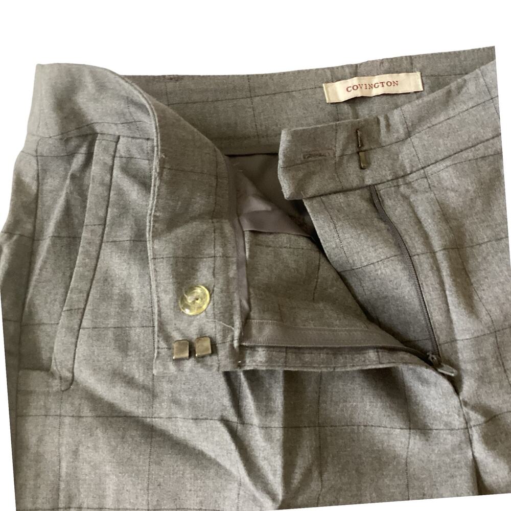 Covington Grid Pattern Career Pants - Picture 3 of 5